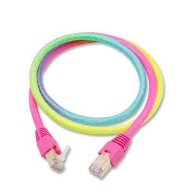 China Regenbogenfarben geflochtenes Cat8 Patch Kabel 26AWG, um farbige Lichter zu kombinieren zu verkaufen