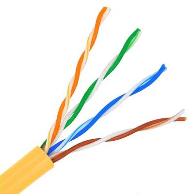 中国 オレンジ色 Cat6a イーサネットケーブル ロール速度 1000Mbps 24 AWG CMX ファイアランク 販売のため