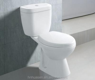 China Double-Flow Moderno Inodoro Strap Toilet with Two Piece HTT-02C Sell Well in Spain for sale