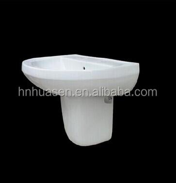 China Wash Hand Bathroom Ware Ceramic Sanitary Sink With Half Pedestal HGP-1003 for sale