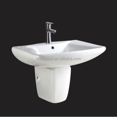 China Eco-friendly HGB-B32 Guangdong Wall Hung Half Pedestal Ceramic Hand Wash Basin for sale