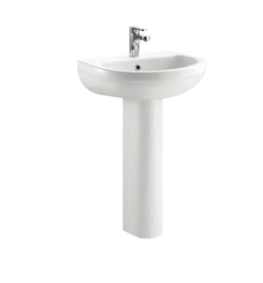 China Wash Basin Bathroom Pedestal Sink Basin For Hotel HPB-1076B Ceramic Pedestal Basin for sale