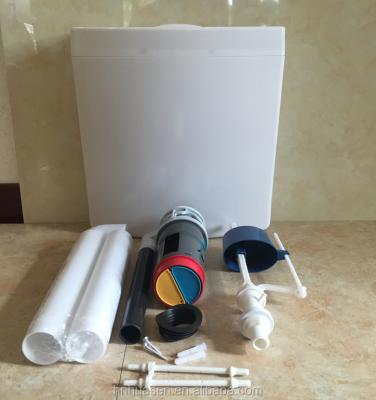 China Large Plastic Double-Flow Wall Hung Toilet Tank With Flushing Fittings For Bathroom Toilet HS-E65 for sale