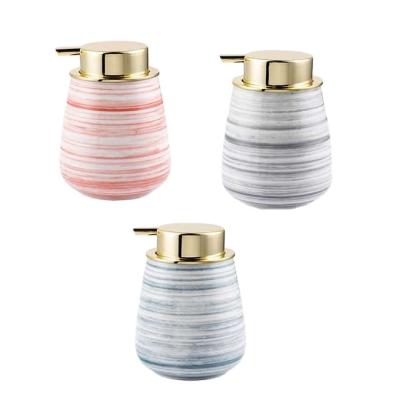 China Sustainable Unique Design Hot Sale Ceramic Hand Foam Soap Dispenser Bottle with Pump for sale