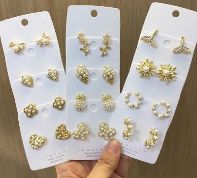 China S925 Fashion Korean Small Silver Needle Earring Designs Simple Wholesale PUSHI New Designs For Young Girl Pearl Stud Earing Spell for sale