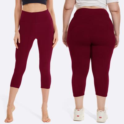 China Breathable Spandex And Polyester Yoga Legging Long High Waist Custom Logo Printed Yoga Pants No Panties For Women for sale