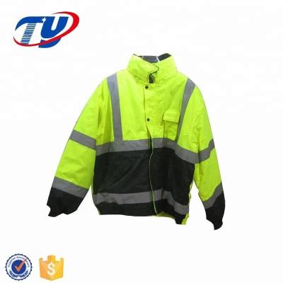 China Safety Wholesale Waterproof Mens Visibility Tops Breathable Bomber Jacket for sale