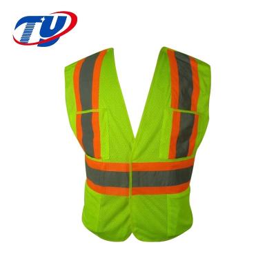 China Normal Security Invest Mesh Reflective Vest Different Color High Visibility Yellow Orange for sale