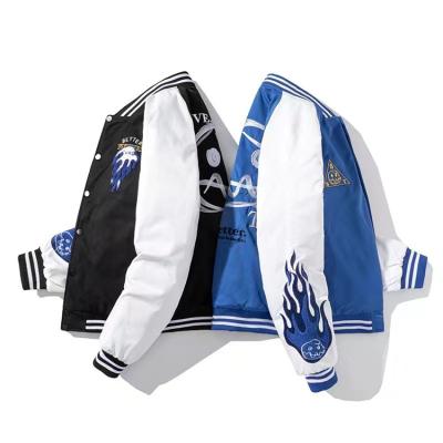 China Reversible Fashion Hooded Jacket Men Customized Versity Mens Logo Design Baseball Tank Top Unisex Sportswear Fitness Jackets Coat for sale