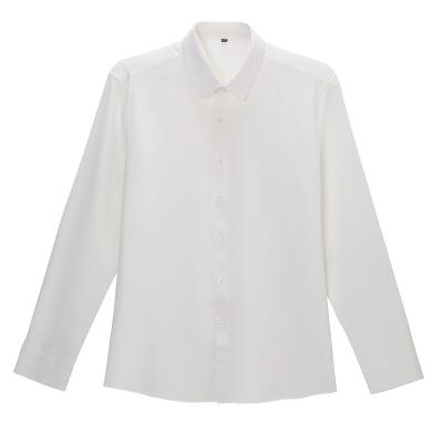 China 2022 Design Breathable New White Long Sleeve Business Thin Collar Shirts Turn-Down Plus Size Shirts for sale