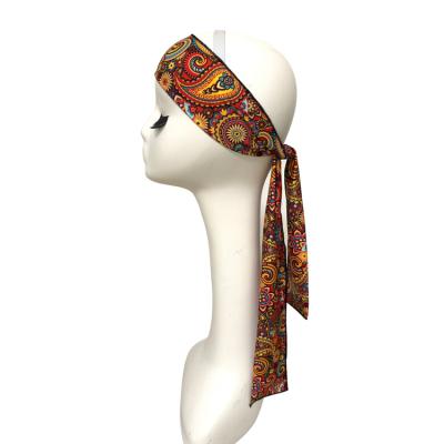 China Wholesale Custom Comfortable Soft Stretch Hair Edge Head Wraps For Designer Tie Headband Headband Scarf Headwraps for sale