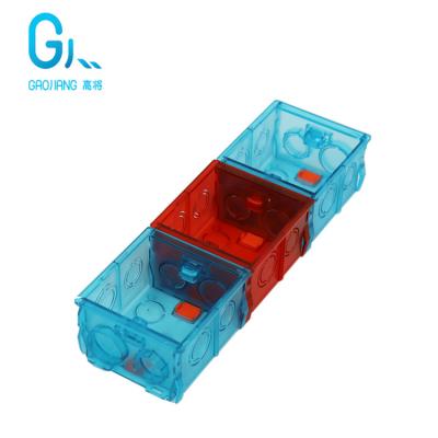 China Factory Price 86 PC Type Bottom Socket Mount Plastic Box , Rear Mount Box Switch Box for sale