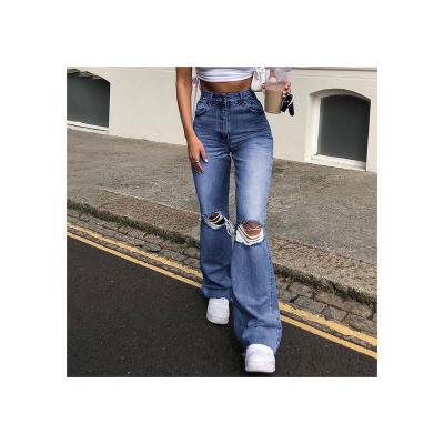 China Guarantee QUICK DRY Women's Breathable Quality Denim Pants Ripped Jeans Women for sale