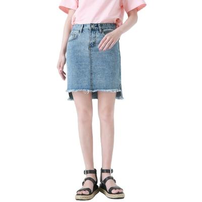 China Summer Women's Sexy Wrap Denim Midi Jean Skirts Stretch Breathable Denim Skirt For Women for sale