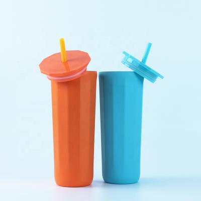 中国 Durable RAYKO Straw Square Function Colorful Thermal Mug Double Wall Stainless Steel Travel Coffee Mug 販売のため