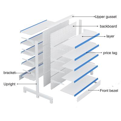 China Corrosion Protection Wholesale Good Quality High Capacity Supermarket Steel Shelf for sale