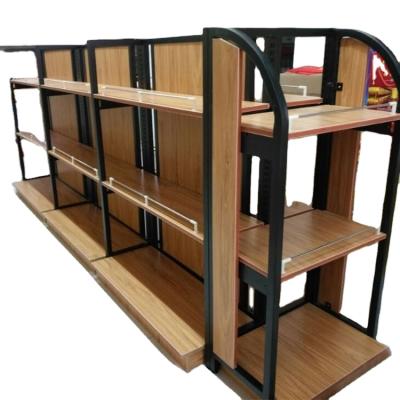 China 1)Supermarket 2)stores factory price durable metal rack and wooden shelf in China for sale