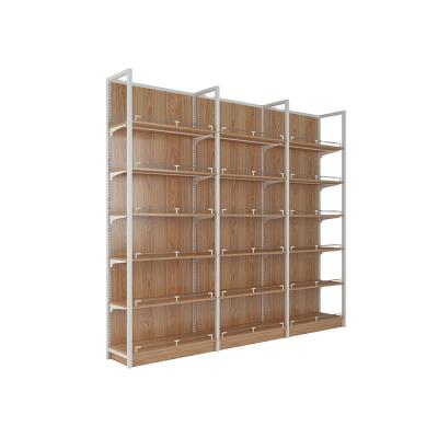 China Corrosion Protection Gondola Supermarket Boltless Steel Shelves With Wooden Boards for sale