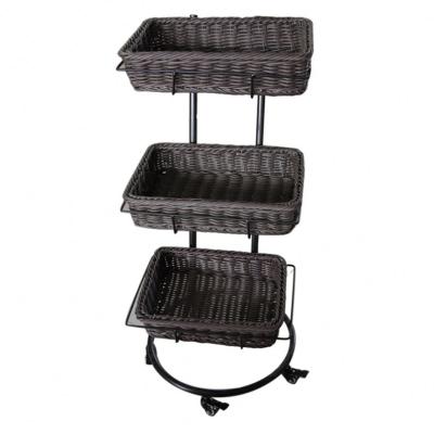 China Beverage/food supermarket store single fruit display rack basket rack display racks for sale