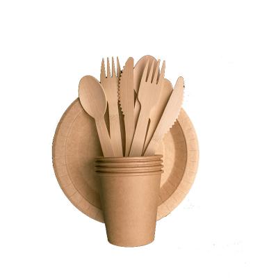 China Hot Sale Disposable Cheap Price Disposable Food Grade Birch Wood Cutlery Manufacturer for sale