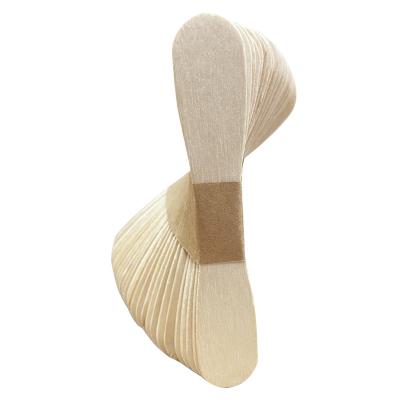 China Nature Birch Wooden Ice Cream Scoop Sustainable Biodegradable 75mm Use For Ice Cream for sale