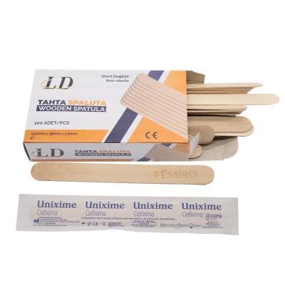 China Factory wholesale disposable wooden spatula smooth for sale