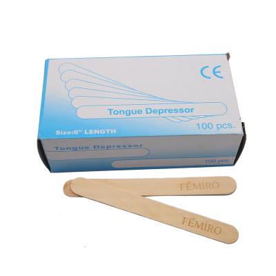 China Wholesale Disposable Natural Birch Wood Non-Sterile Spatulas Smooth for sale