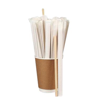 China Sustainable Individually Wrapped Biodegradable Compostable Wooden Coffee Stirrer for sale