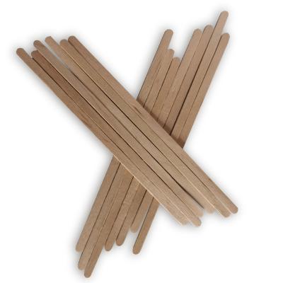 China Sustainable 7inch Wooden Coffee Stick 100% Natural Wooden Coffee Stirrer For Beverage Beverage Serving for sale