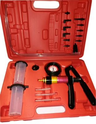 China Business Vacuum Pump Brake Fluid Hand Held Type Bleeding Diagnostic Tester Kit Tool Set for sale