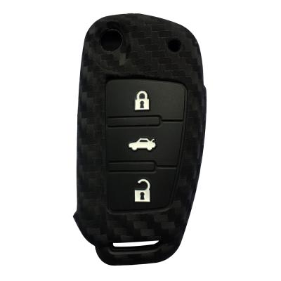 China Carbon Car Key Case Cover Carbon Fiber For Audi A3 A4 A4L B5 B6 B7 B8 B9 A5 A6 A6L C5 C6 Q3 Q5 Q7 S5 S7 RS3 TT Car Key Shell Protecor for sale