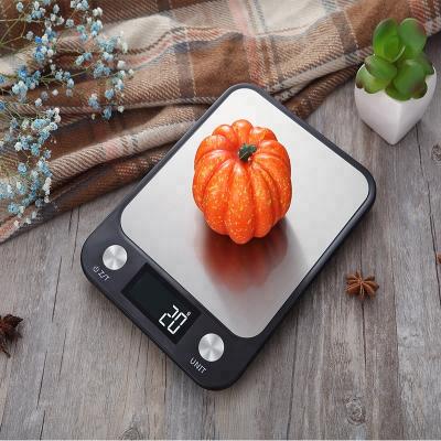 China With Tray Wholesale Kitchen High Accuracy Waterproof Rechargeable Food Stainless Steel LED Display 5kg/10kg Scale Digital Weighing Scale for sale