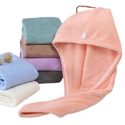 China Double Layer Microfiber Hair Towel QUICK DRY Wrap For Women Hair Turban To Dry Damp Hair for sale