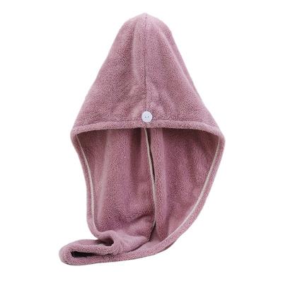 China QUICK-DRY Hair Towel Towel Microfiber Face Towel Single Cap Super Fast-drying Absorption Turban Hair Dryer Hat for sale