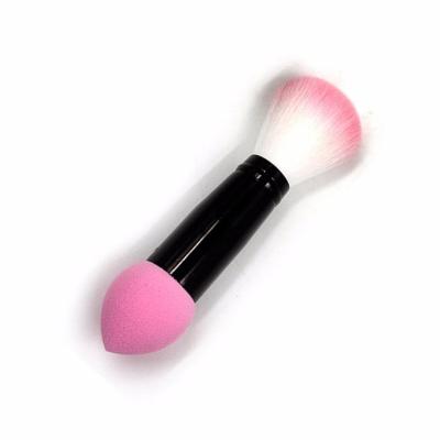 China New Design Latex Mini Latex Facial Makeup Double Head End Non Toxic Sponges And Sweep Mixing Puff With Foundation Powder Sweep Makeup Tools for sale