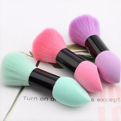 China Non Toxic Latex Non Sculpt To Shape Double Ended Unique Makeup Brush Powder Foundation Rose Cheek Brush for sale