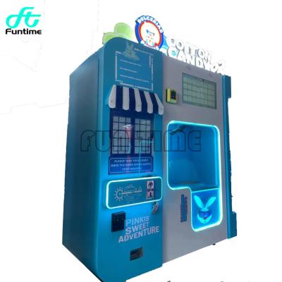 China New Full Automatic Sweet Sugar Cotton Candy Making Machine Commercial Modern Flower Cotton Candy Vending Machine L135*W68*H212 CM for sale