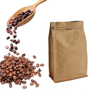 China Custom Printing Moisture Proof Kraft Paper Holder Up Zip Lock Pouch For Coffee Beans Packaging Bag for sale