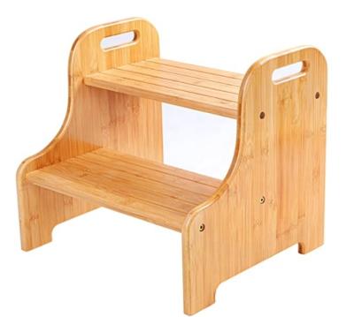 China Durable Durable Using Natural Color Durable Rectangle Exquisite Material Bamboo Material Step Stool for sale