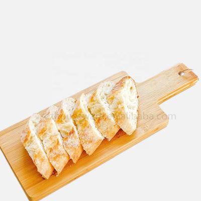 China Sustainable Organic Rectangle Long Handle Bamboo Cheese Serving Tray for sale