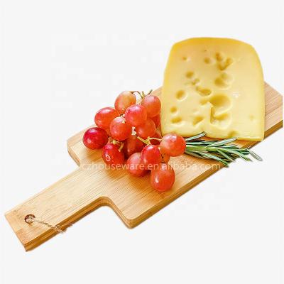 China Sustainable Natural Premium Rectangle Bamboo Cheese Serving Tray Cutting Block for sale