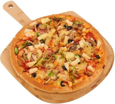 China Sustainable durable using practical sustainable natural color skin bamboo board for pizza cutting for sale