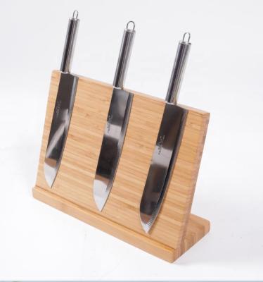 China Magnet Adjustable Bamboo Knife Holder Table Knife Storage Board for sale