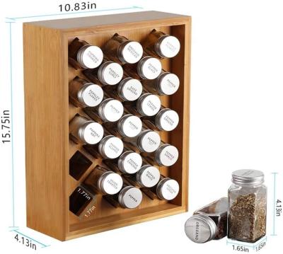 China Twenty Three Sustainable Special Hot Selling Sustainable Bamboo Spice Bottle Slot Holders for sale