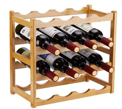 China Best Viable Selling Goods Using Space Saving Color Natural Fashion Spice Storage Bamboo Wine Rack for sale