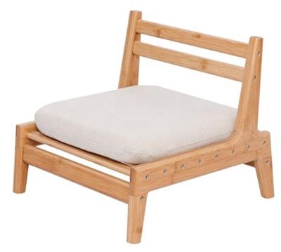 China Best Selling Durable Goods Using Color Durable Natural Comfort Rectangle Bamboo Floor Chair for sale