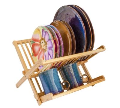 China Modern Special Widely Used Space Saving Design Practical Bamboo Dish Drying Rack for sale