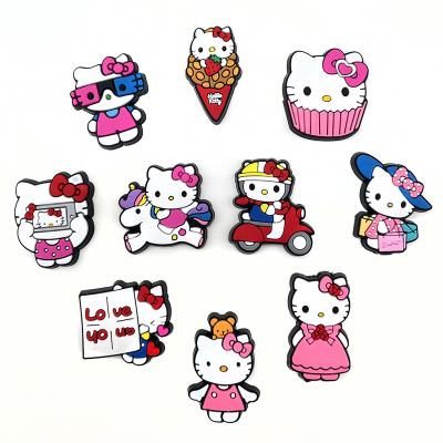 China Clog Charm New style pvc cartoons croc charms kitty croc charms anime shoe charms encanto party supplies shoe decorations for sale