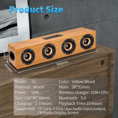 China 2.1 Channel Wireless Bluetooth Soundbar With 8 Subwoofer Wooden ABS Covered for sale