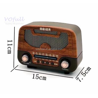 Cina Charming 3 Band FM/MW/SW Wood Portable Radio Player con slot USB/TF e altoparlante incorporato in vendita